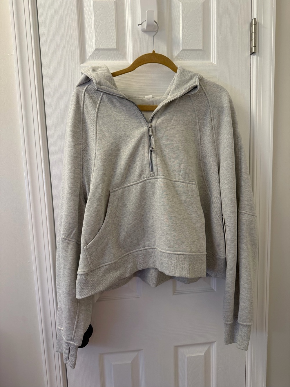 NWT Lululemon Scuba Oversized Half-Zip Hoodie - Heathered Core Ultra Light Gray